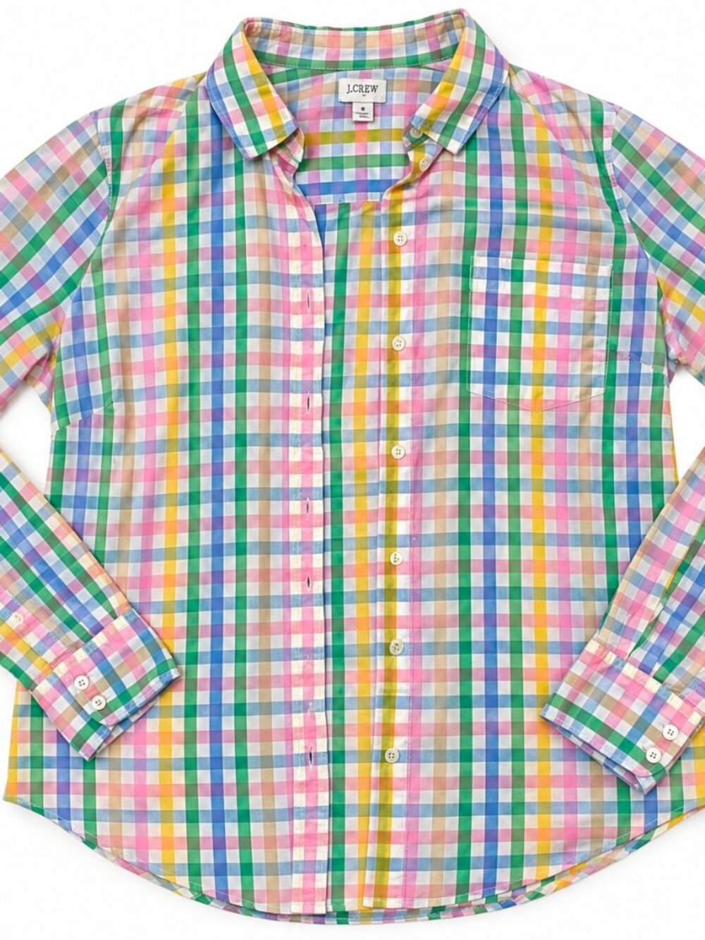 J.Crew Re-Imagined Multicolor Plaid Button Down Shirt Women’s Small